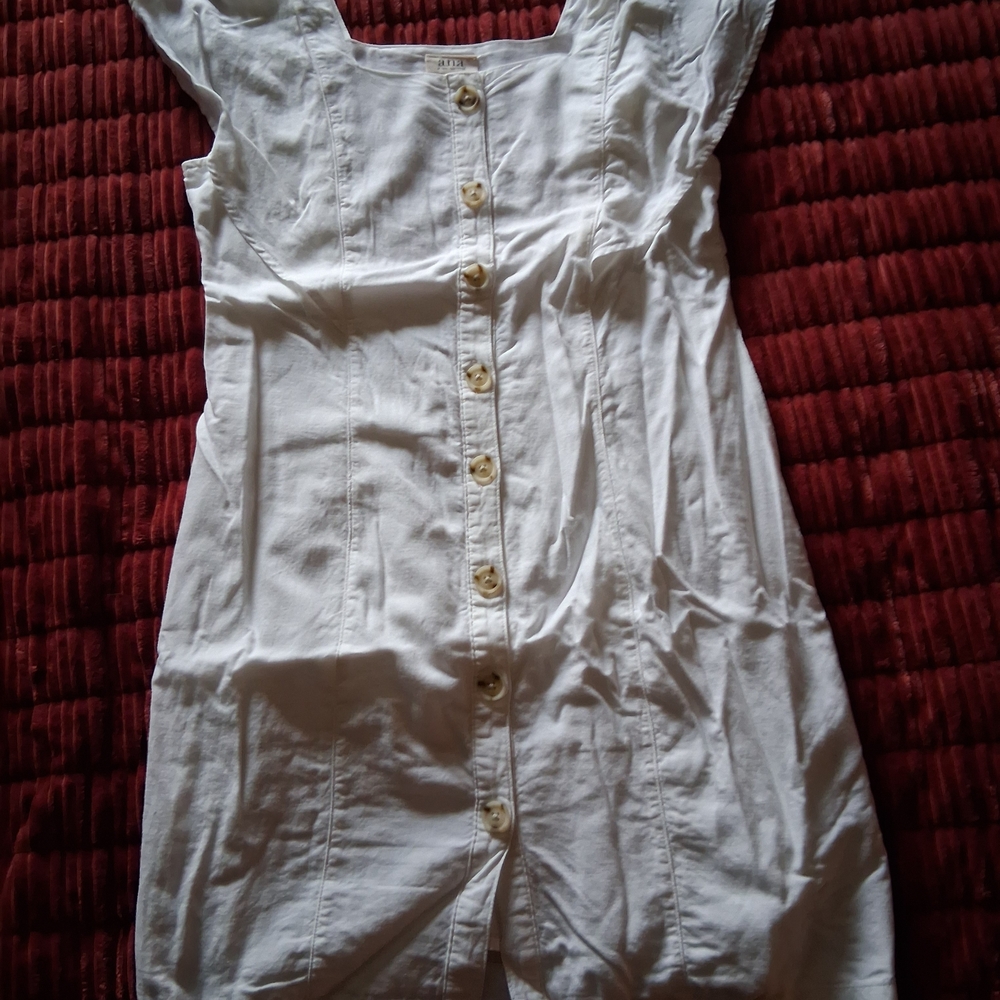 a.n.a White and Red Button-Down Top